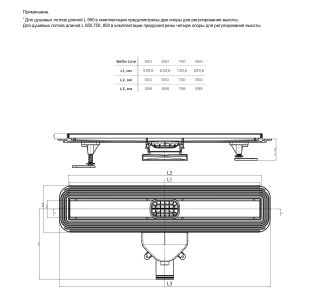 Душевой лоток BETTOSERB 13702511 Compact Line 750